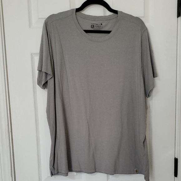 Carhartt Women's Light Gray Short Sleeve Tee - Picture 1 of 4